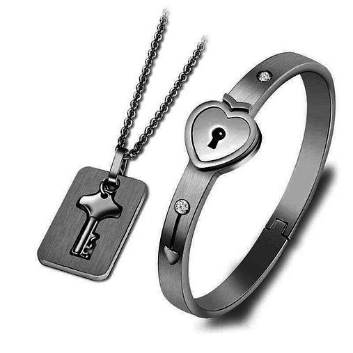 Lock & Key Couple Braclet Chain