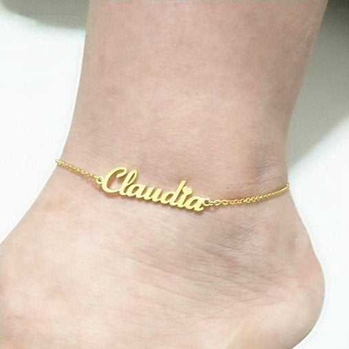 Stylish Name Anklet