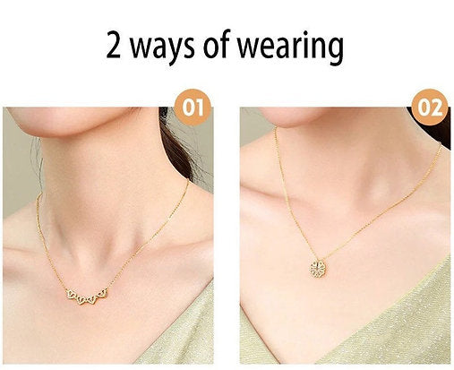 4 Heart Stone Necklace | 2 Varients Minimalist Necklace