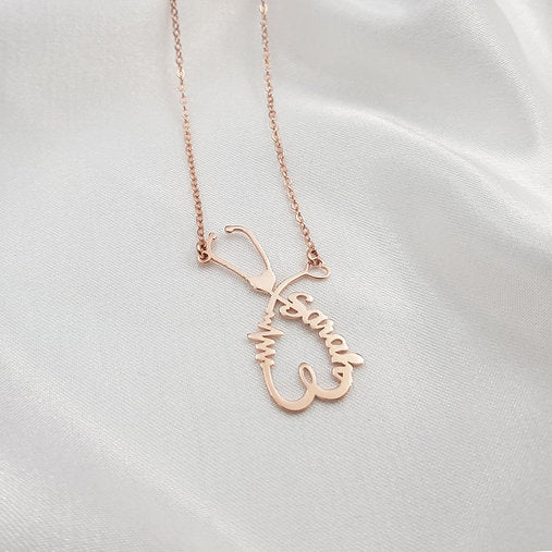 Doctors Name Pendent / Stethoscope Necklacee