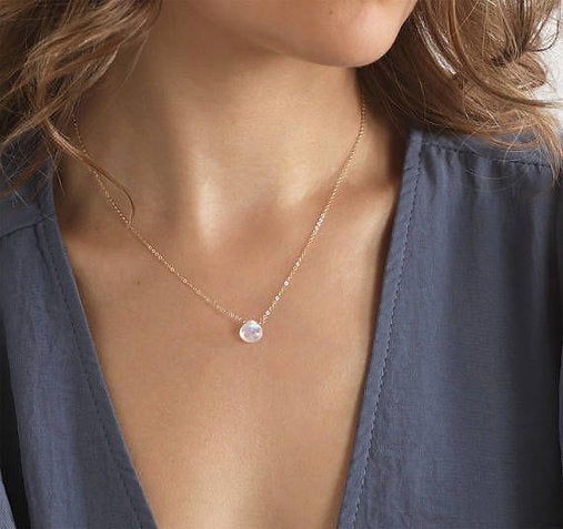 Single Stone Necklace (A.D STONE)