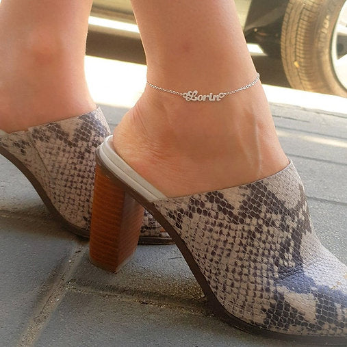 Stylish Name Anklet