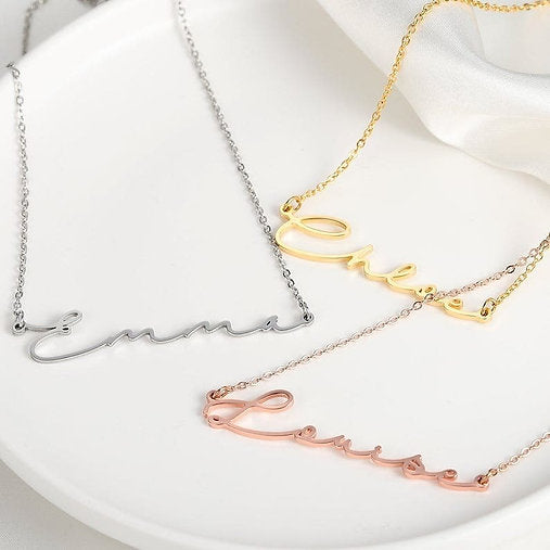 Signature Font Name Necklace