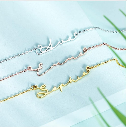 Signature Font Name Necklace