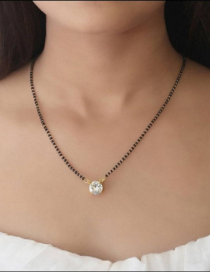 Single Stone Necklace (A.D STONE)