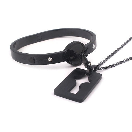 Lock & Key Couple Braclet Chain