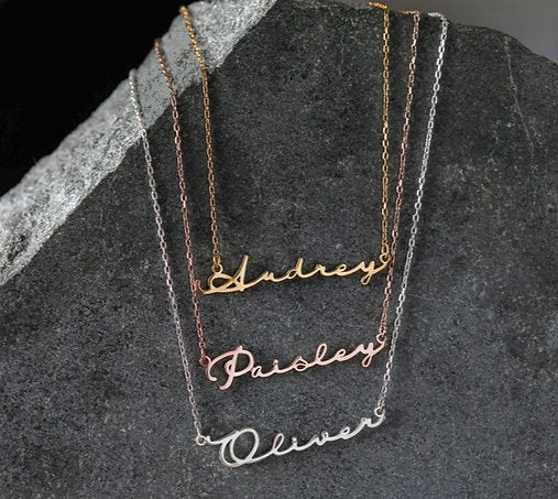 Signature Font Name Necklace