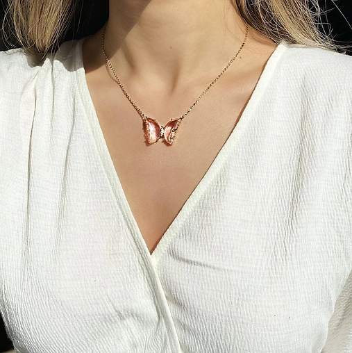 Butterfly Crystal Necklace | Minimalist Necklace