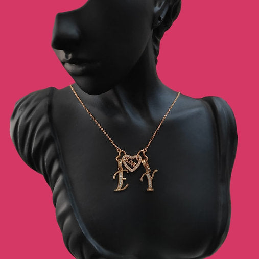 Love Stone Initial Necklace