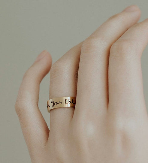 Adjustable Engraved Rings