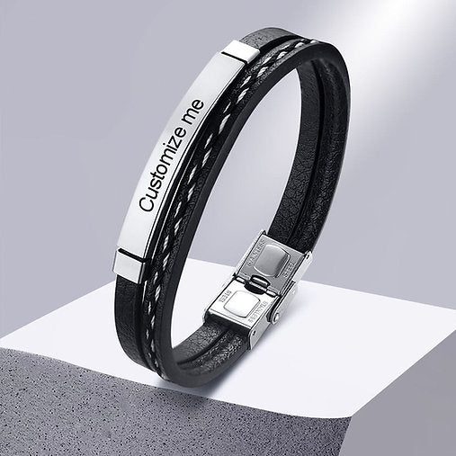 Leather Hand Bracelet | Name Bracelet