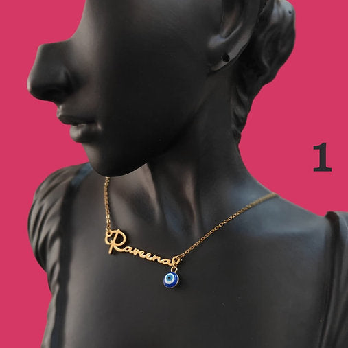Evileye Name Necklace