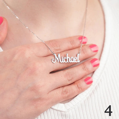 Single Name Silver Necklace | Silver Chain | 92.5 Pure Silver Name Necklace