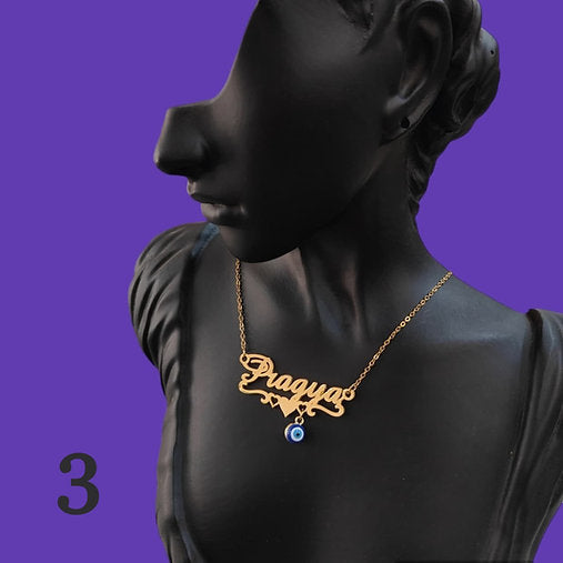 Evileye Name Necklace