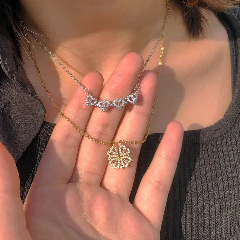 4 Heart Stone Necklace | 2 Varients Minimalist Necklace