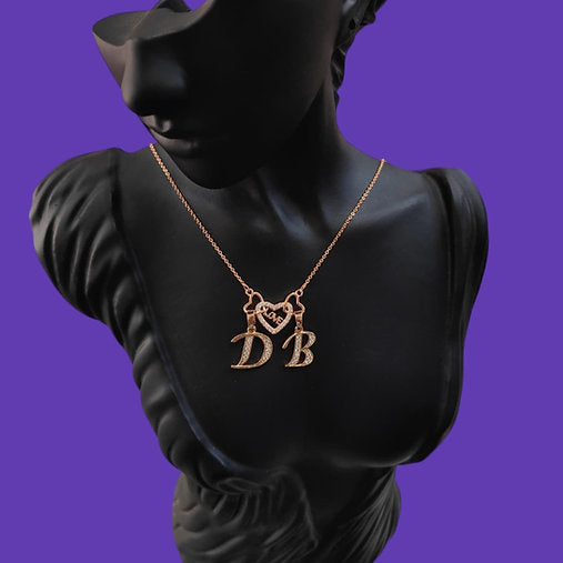 Love Stone Initial Necklace