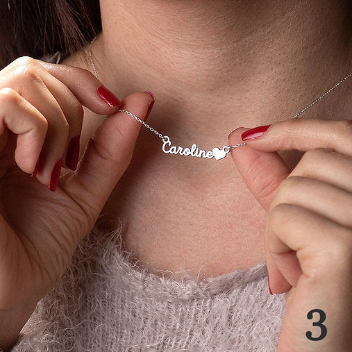 Single Name Silver Necklace | Silver Chain | 92.5 Pure Silver Name Necklace