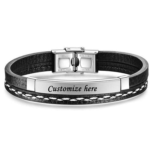 Leather Hand Bracelet | Name Bracelet