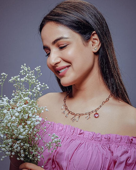 Alphabet Neck Chain | AmericanDiamond Necklace