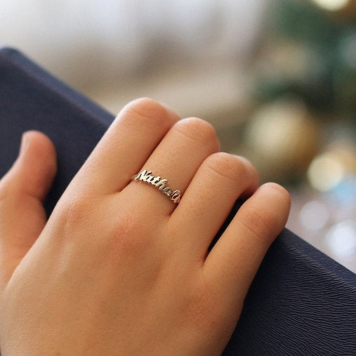 Silver Ring Customized | 92.5 Pure Silver Name Ring