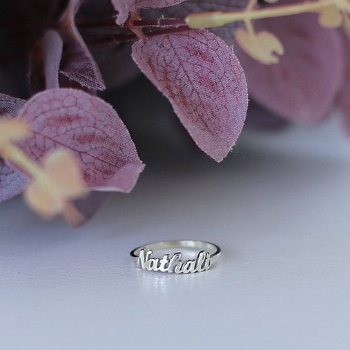 Silver Ring Customized | 92.5 Pure Silver Name Ring