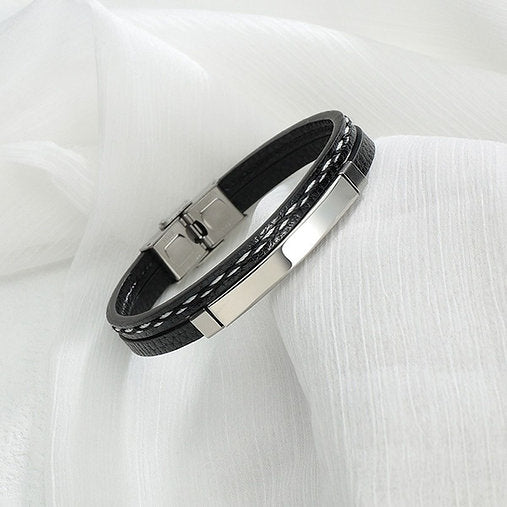 Leather Hand Bracelet | Name Bracelet