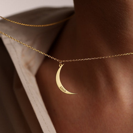 Moon Name Necklace