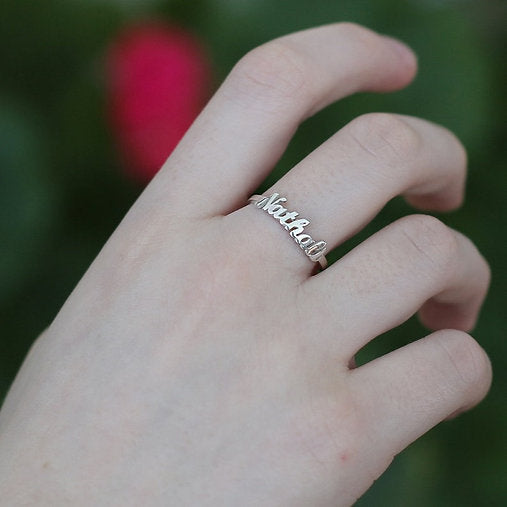 Silver Ring Customized | 92.5 Pure Silver Name Ring