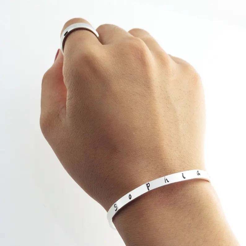 Pure Silver Hand Cuff- Engraved
