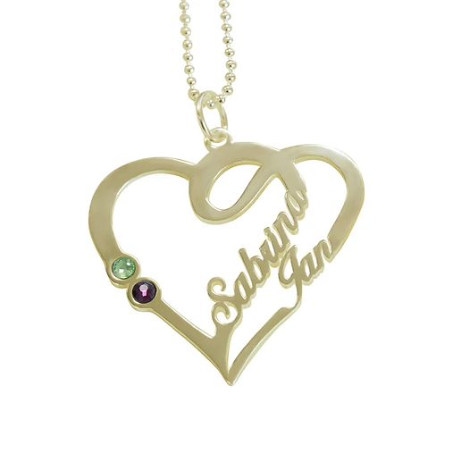 Silver Double Name Necklace | Silver Chain | 92.5 Pure Silver Name Necklace