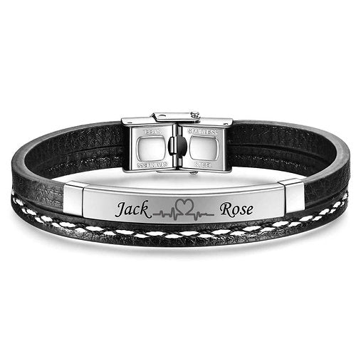 Leather Hand Bracelet | Name Bracelet