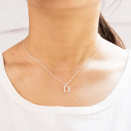 Alphabet Name Necklace | Silver Chain | 92.5 Pure Silver Necklace