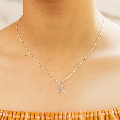 Alphabet Name Necklace | Silver Chain | 92.5 Pure Silver Necklace