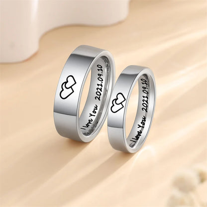 Engraved Silver Ring Single | 92.5 Pure Silver Name Ring