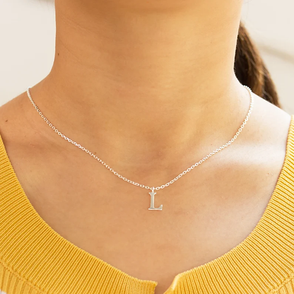 Alphabet Name Necklace | Silver Chain | 92.5 Pure Silver Necklace
