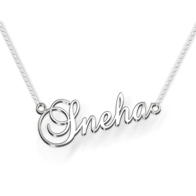 Cursive Name Necklace | Silver Chain | 92.5 Pure Silver Necklace