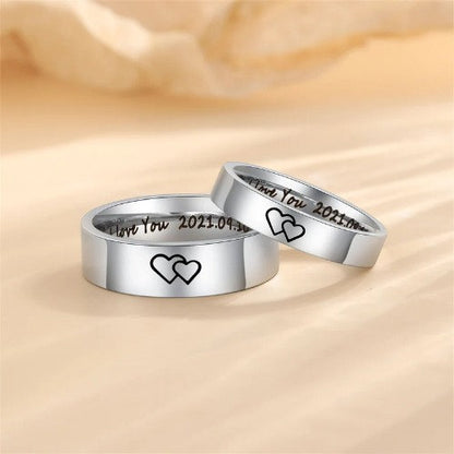 Engraved Silver Ring Single | 92.5 Pure Silver Name Ring