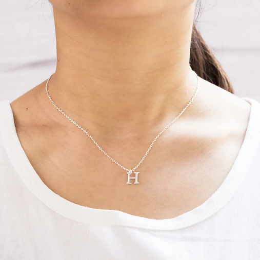 Alphabet Name Necklace | Silver Chain | 92.5 Pure Silver Necklace