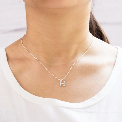 Alphabet Name Necklace | Silver Chain | 92.5 Pure Silver Necklace
