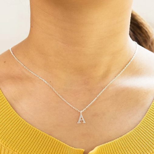 Alphabet Name Necklace | Silver Chain | 92.5 Pure Silver Necklace